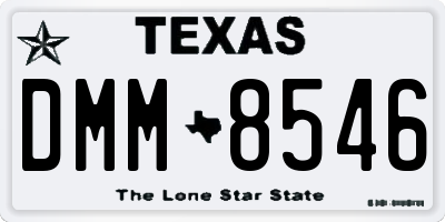 TX license plate DMM8546