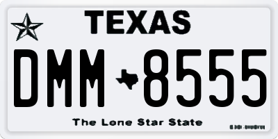 TX license plate DMM8555