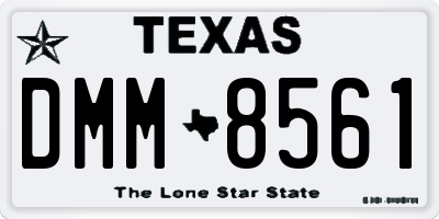 TX license plate DMM8561