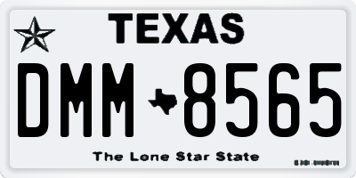 TX license plate DMM8565