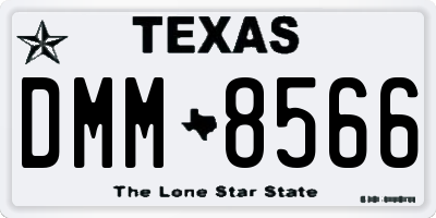 TX license plate DMM8566