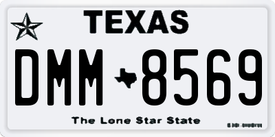 TX license plate DMM8569