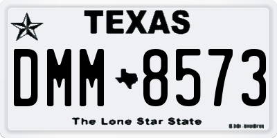 TX license plate DMM8573