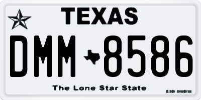 TX license plate DMM8586