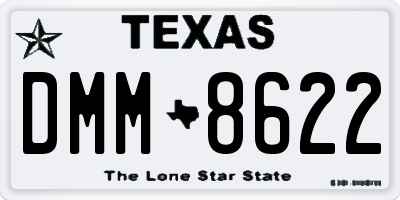 TX license plate DMM8622