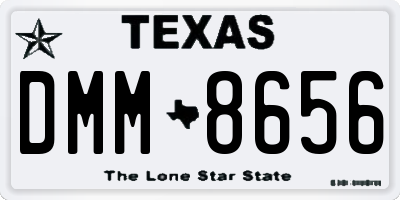 TX license plate DMM8656