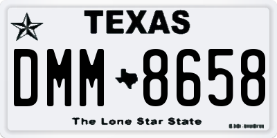 TX license plate DMM8658