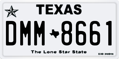 TX license plate DMM8661