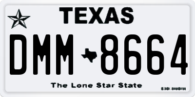 TX license plate DMM8664