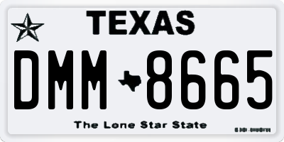 TX license plate DMM8665