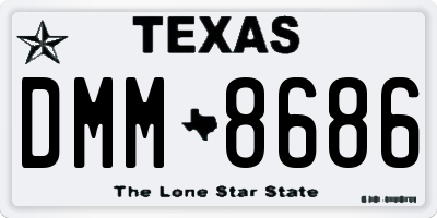 TX license plate DMM8686