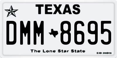 TX license plate DMM8695
