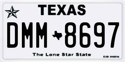 TX license plate DMM8697