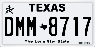 TX license plate DMM8717