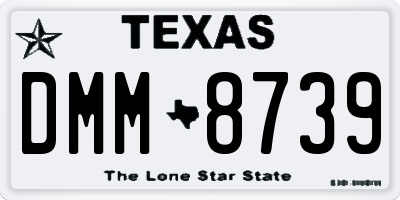 TX license plate DMM8739