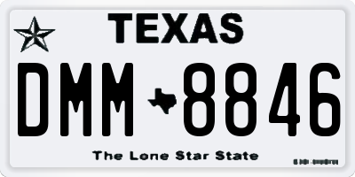 TX license plate DMM8846