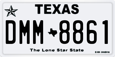 TX license plate DMM8861