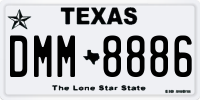 TX license plate DMM8886