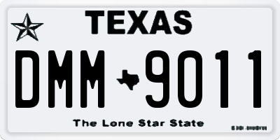 TX license plate DMM9011