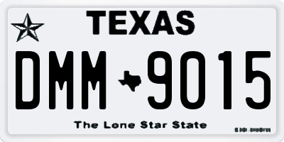 TX license plate DMM9015