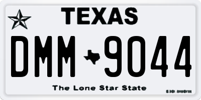 TX license plate DMM9044