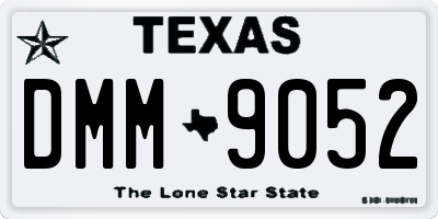 TX license plate DMM9052