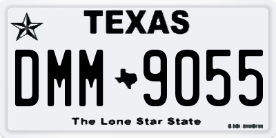 TX license plate DMM9055