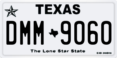 TX license plate DMM9060