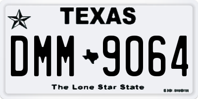 TX license plate DMM9064