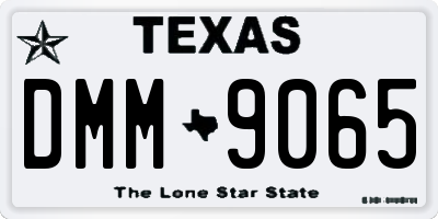 TX license plate DMM9065