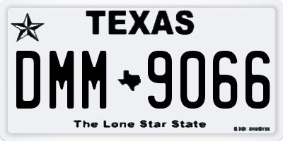 TX license plate DMM9066