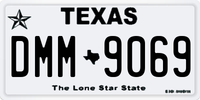 TX license plate DMM9069