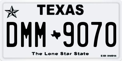 TX license plate DMM9070