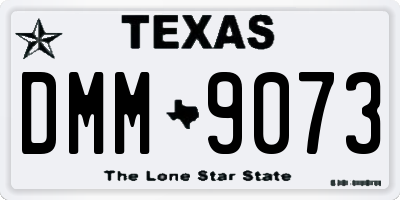 TX license plate DMM9073