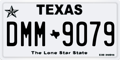 TX license plate DMM9079