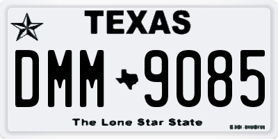TX license plate DMM9085