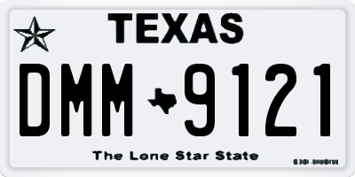 TX license plate DMM9121