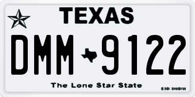 TX license plate DMM9122