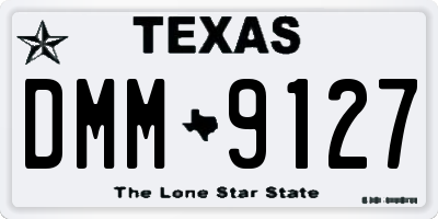 TX license plate DMM9127