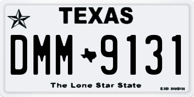 TX license plate DMM9131