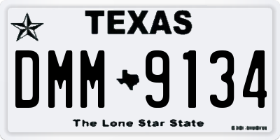 TX license plate DMM9134