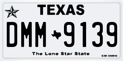 TX license plate DMM9139
