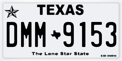 TX license plate DMM9153