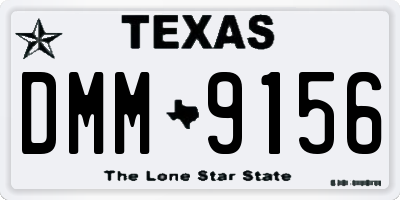TX license plate DMM9156