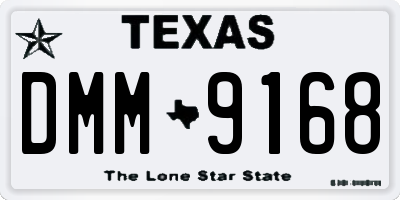 TX license plate DMM9168