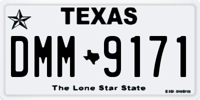 TX license plate DMM9171