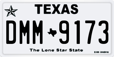 TX license plate DMM9173