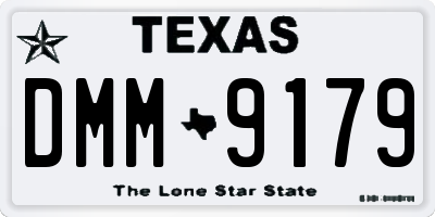 TX license plate DMM9179