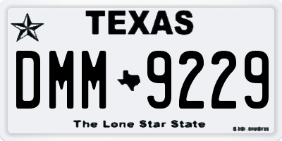 TX license plate DMM9229