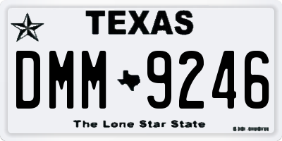 TX license plate DMM9246